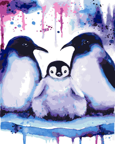 Malen nach Zahlen - Penguins - by Tiny Tami