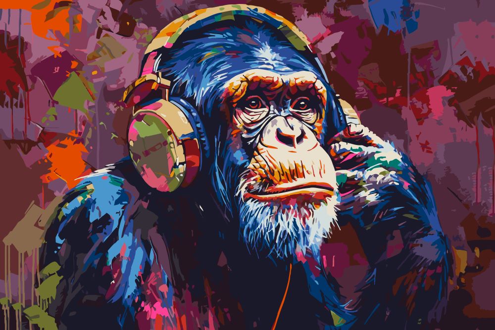 Malen nach Zahlen   Musical Monkey   Premium Painting