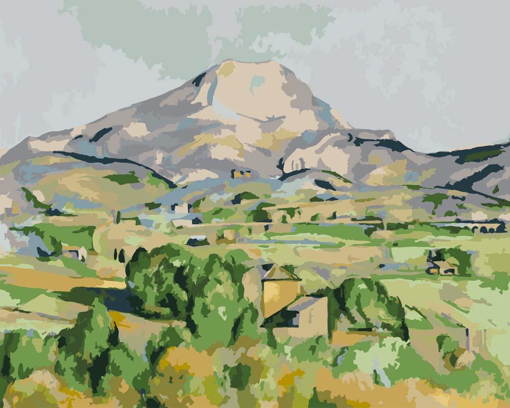 Malen nach Zahlen   Mont Sainte Victoire von Paul Cézanne